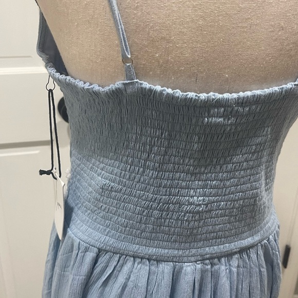 Baby blue maxi sundress with beautiful embroidered details. Size Large. NWT. - Picture 8 of 9